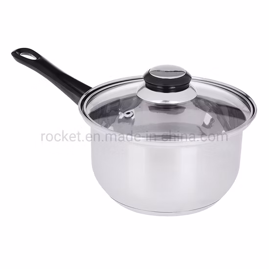 Newest Titanium Cookware Stainless Steel Non Stick Mini Saucepan with Wooden Handle