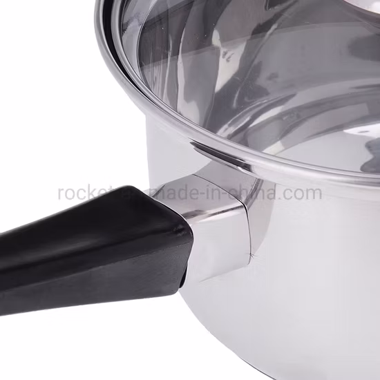 Newest Titanium Cookware Stainless Steel Non Stick Mini Saucepan with Wooden Handle